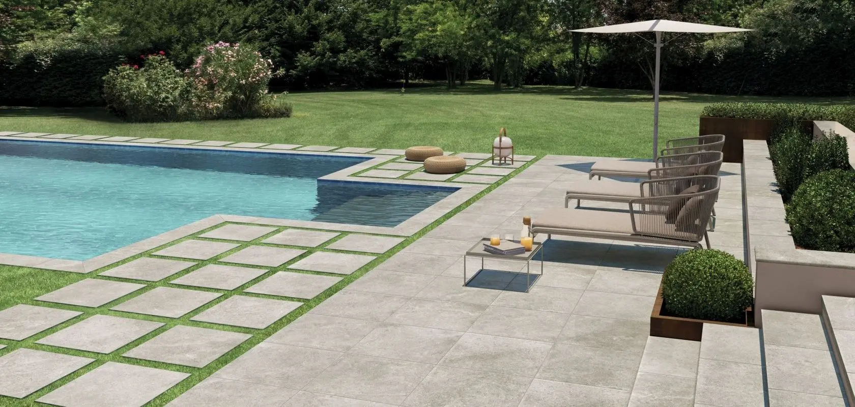 Garden and Pool Floor Tiles