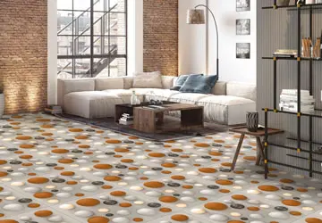 Floor tiles for living room
