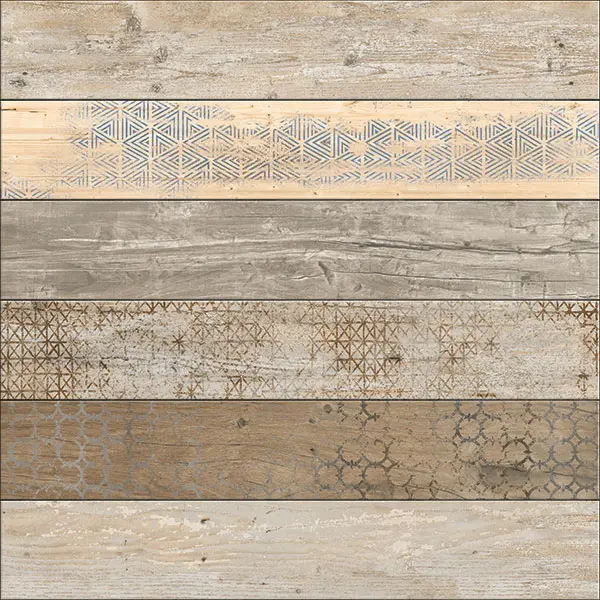 Wooden strip tiles 600x600mm