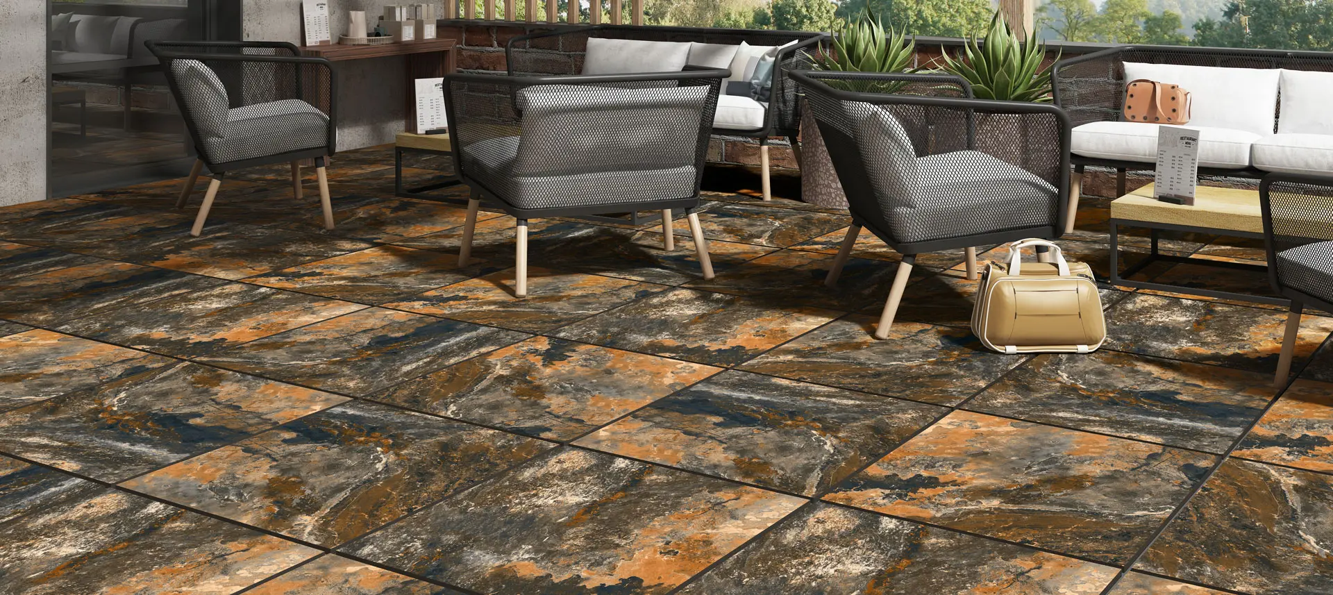 Natural Stone Look Tiles Flooring In 60x60cm Size | Graystone Ceramic